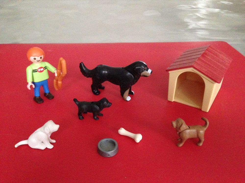 Jeu Playmobil N&deg; 4498 complet, l'enfant et famille de chien Jeux / jouets