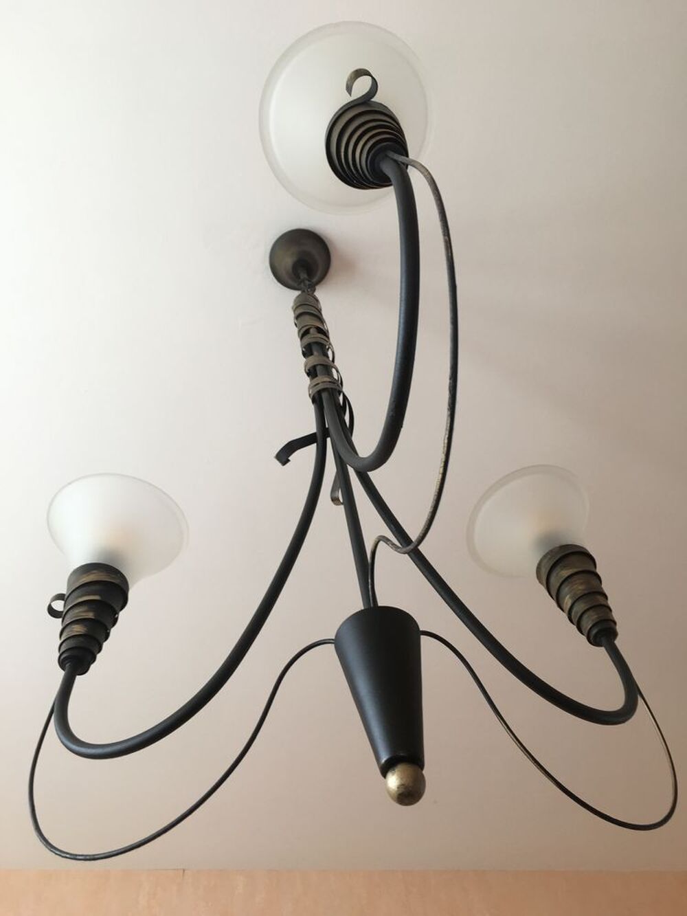 2 lustres contemporains identiques : 3 et 5 branches Décoration