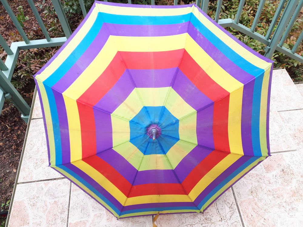 Parapluie multicolore avec anse Maroquinerie