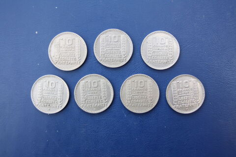 Les 7 pices de monnaies de 10 Francs Turin Petite Tte 0 Saran (45)