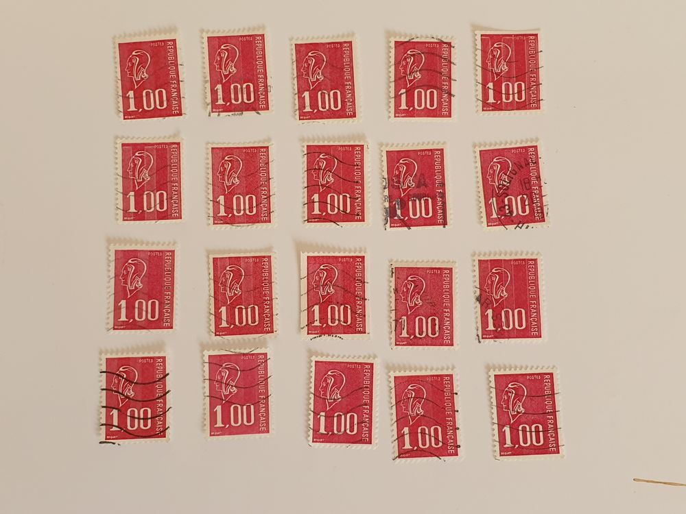 Timbre france Marianne de B&eacute;quet 1 f 1976- lot 0.60 euro ou 