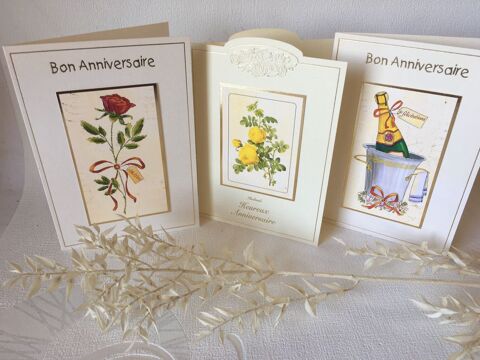 6 CARTES doubles  BON ANNIVERSAIRE  NEUVES sous BLISTER 6 Blaye (33)