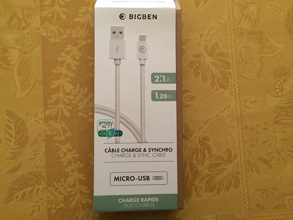 Cable Micro USB Tlphones et tablettes