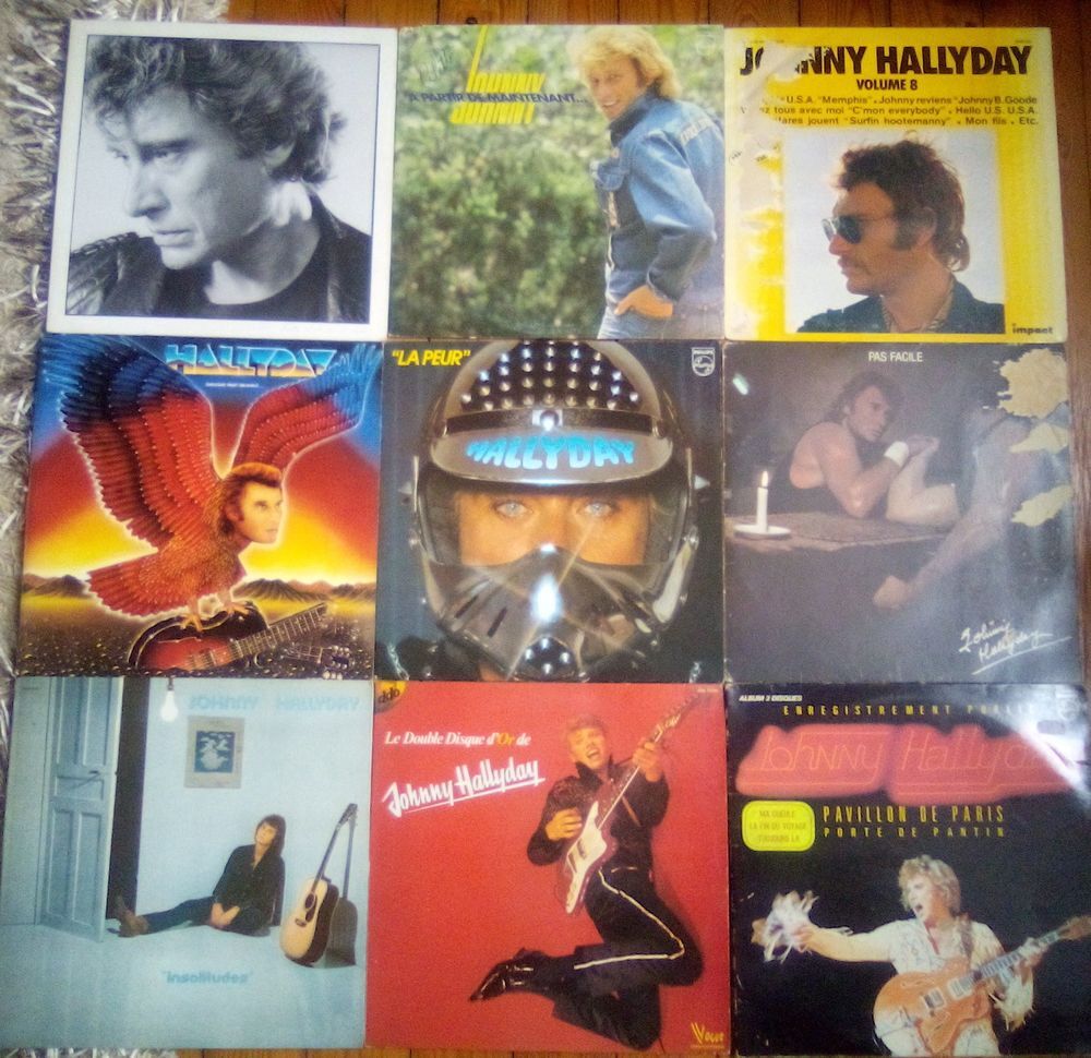 50 vinyles de JOHNNY HALLYDAY CD et vinyles