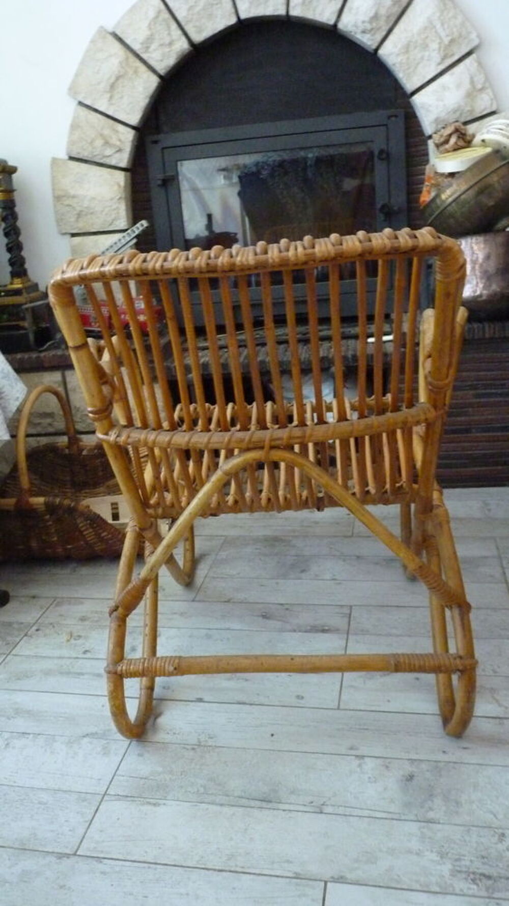 Fauteuil en rotin vinage Jardin