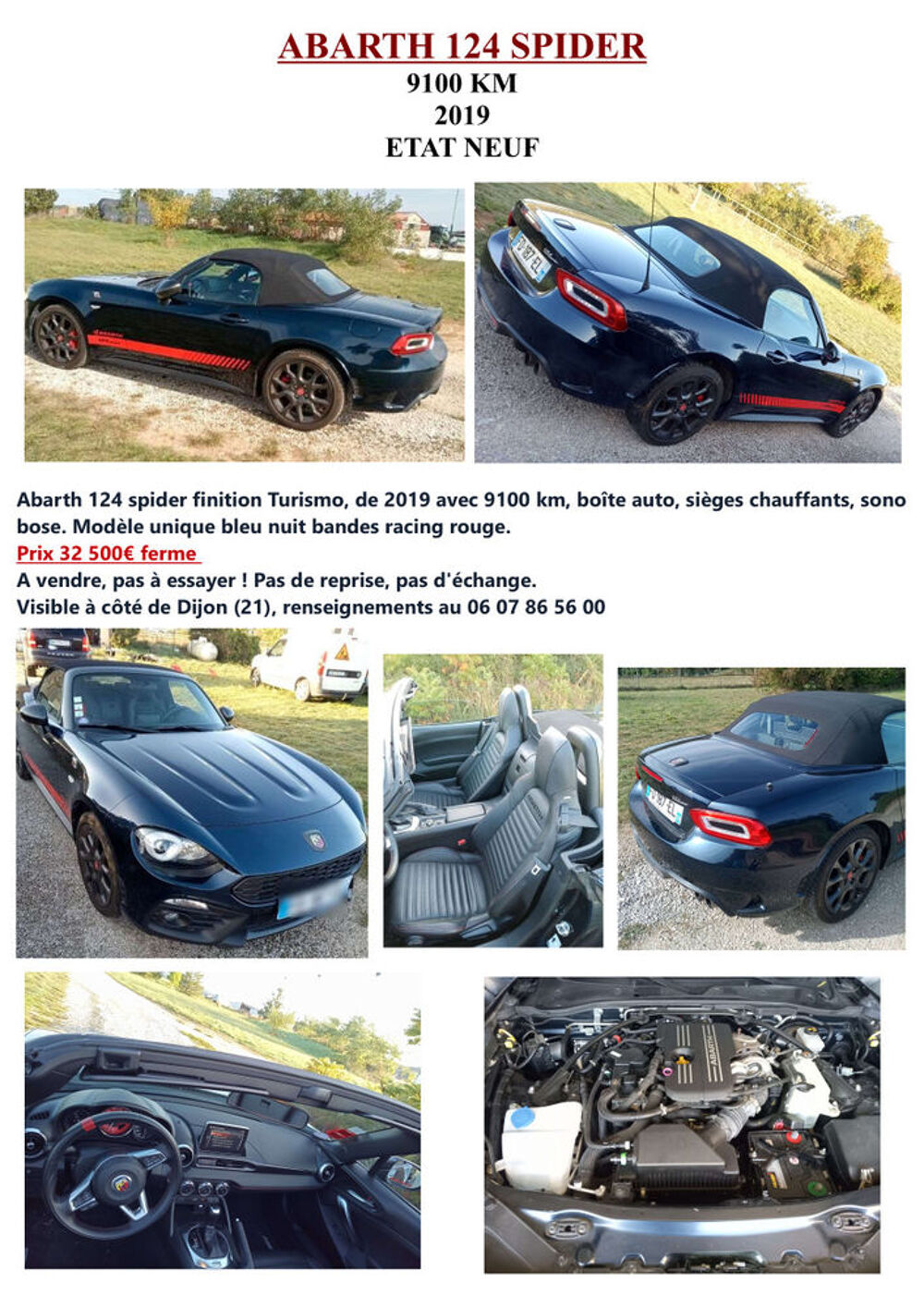 124 spider 124 SPIDER 1.4 MultiAir 140 ch BVA Lusso 2017 occasion 21000 Dijon