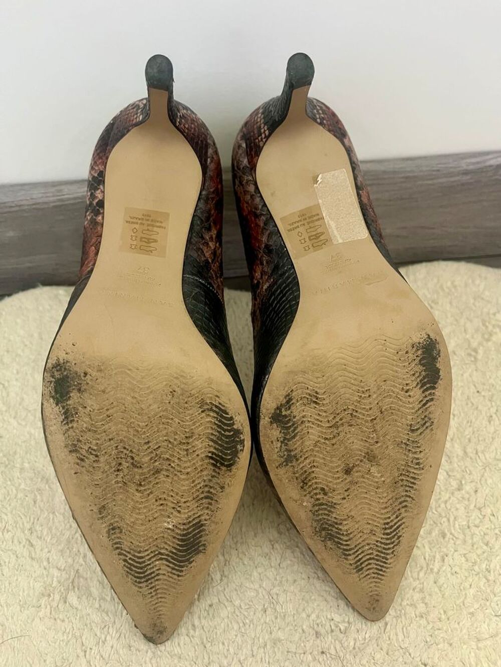 Escarpins python san marina cuir v&eacute;ritable T.37 Chaussures
