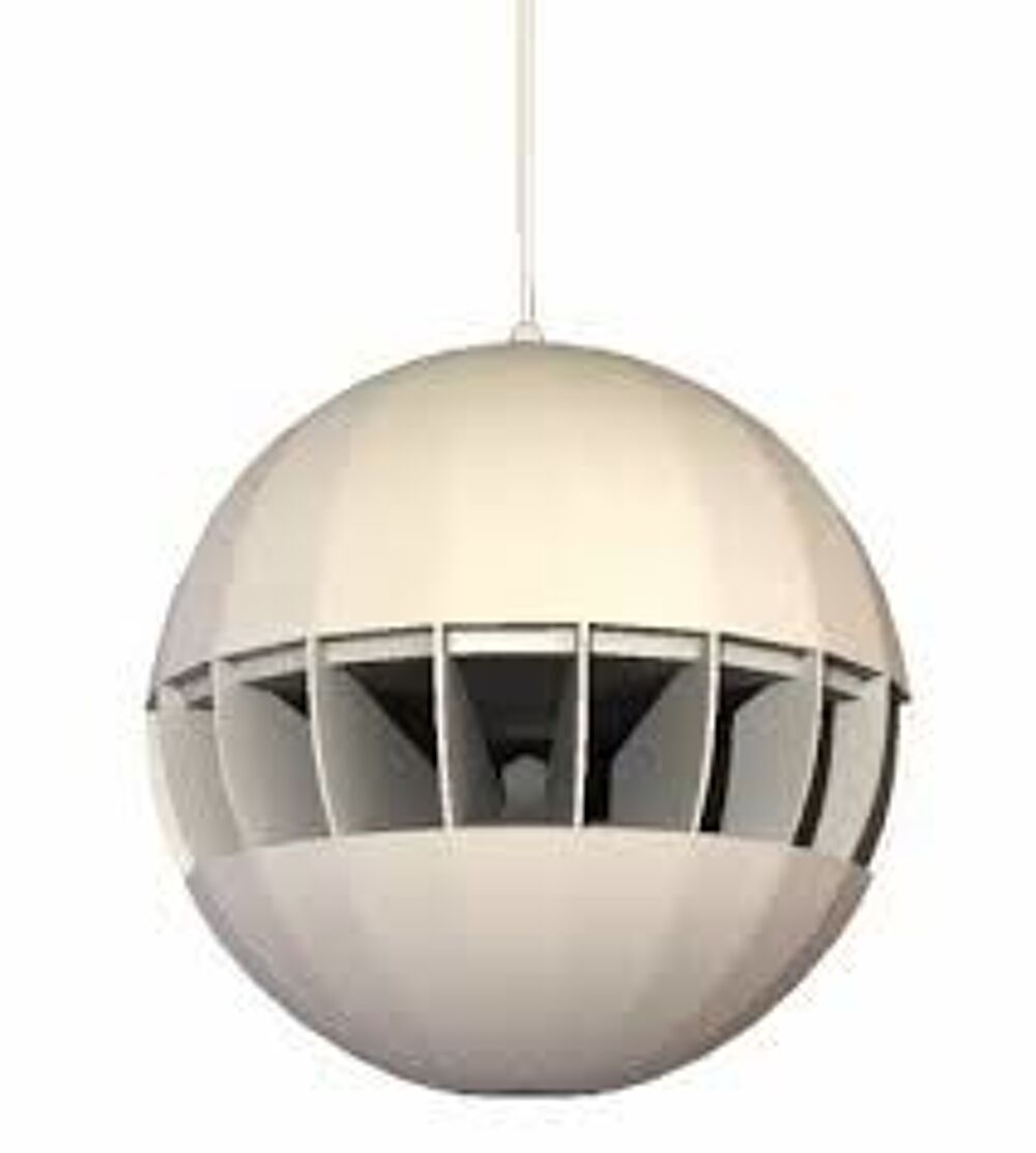 Enceinte Sph&eacute;rique suspendue IP55 blanche 20W / 100V (lot de Audio et hifi