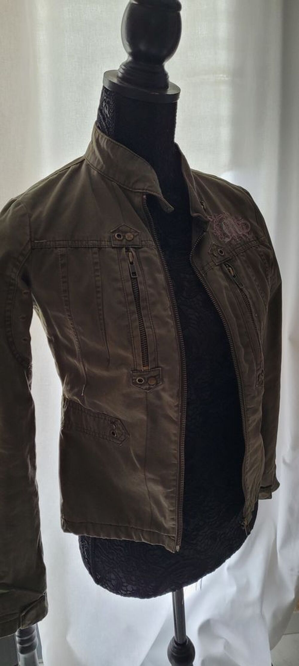 Veste toile kaki Vêtements
