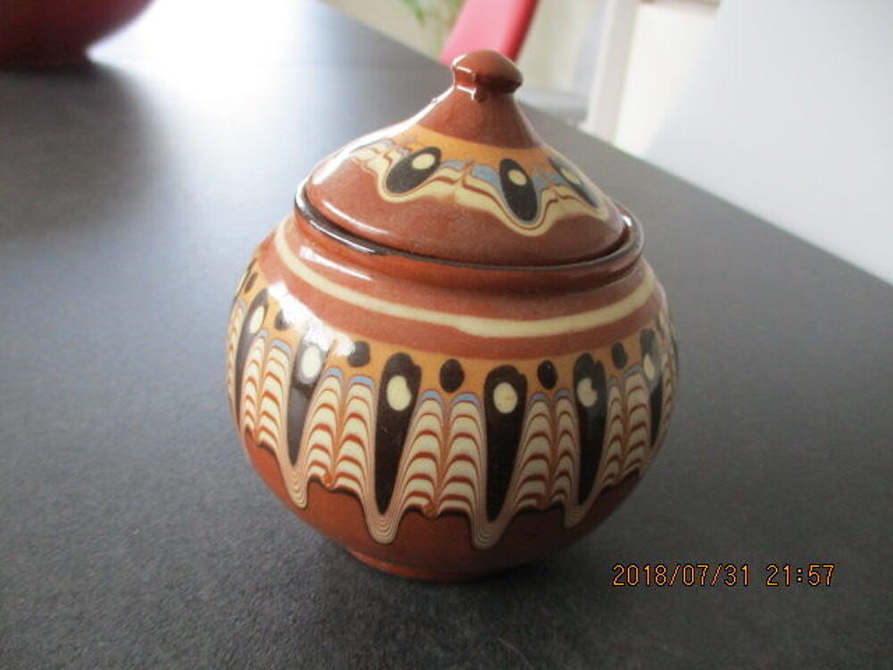Petit pot en terre vernis Décoration