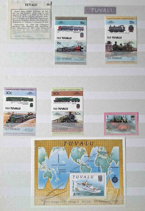 
S�rie de timbres de collection de Tuvalu 20 Gap (05)