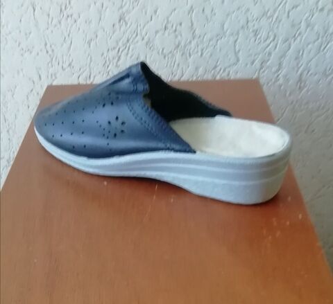 Mule cuir marine Talon 4,5cm T39 2.5 Allogny (18)