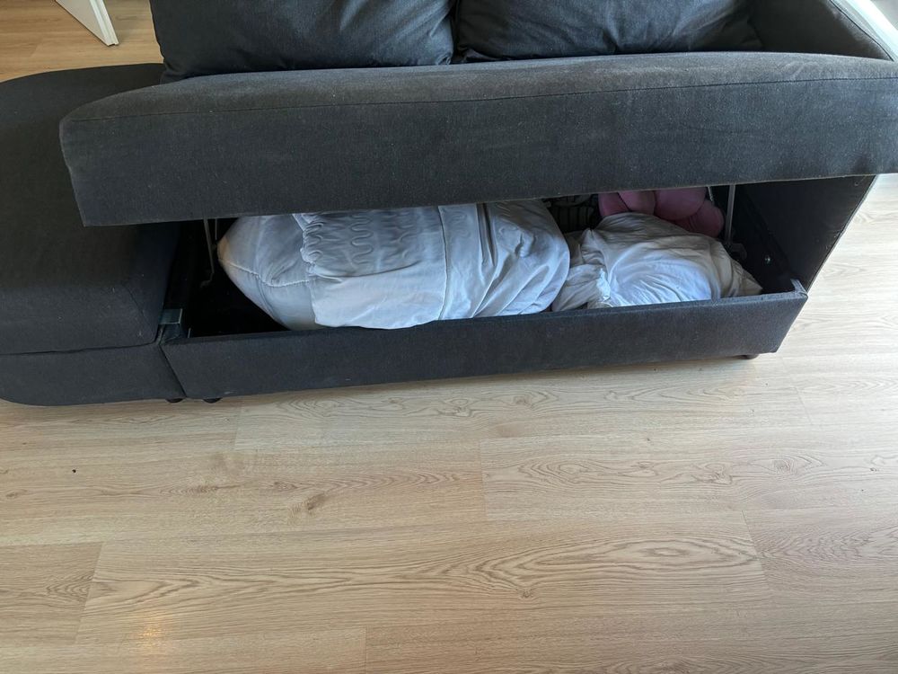 Canap&eacute; convertible IKEA 2 places-Gris fonc&eacute;- Tr&egrave;s bon &eacute;tat Meubles