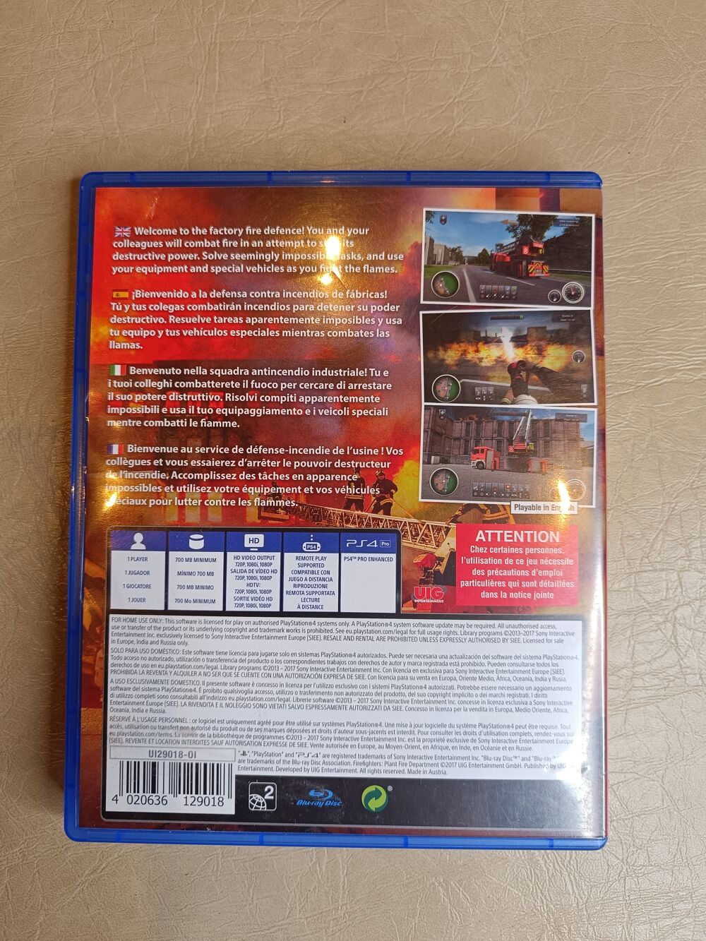 Jeux PS4 Firefighters Plant Fire Departement +3 Playstation Consoles et jeux vidos