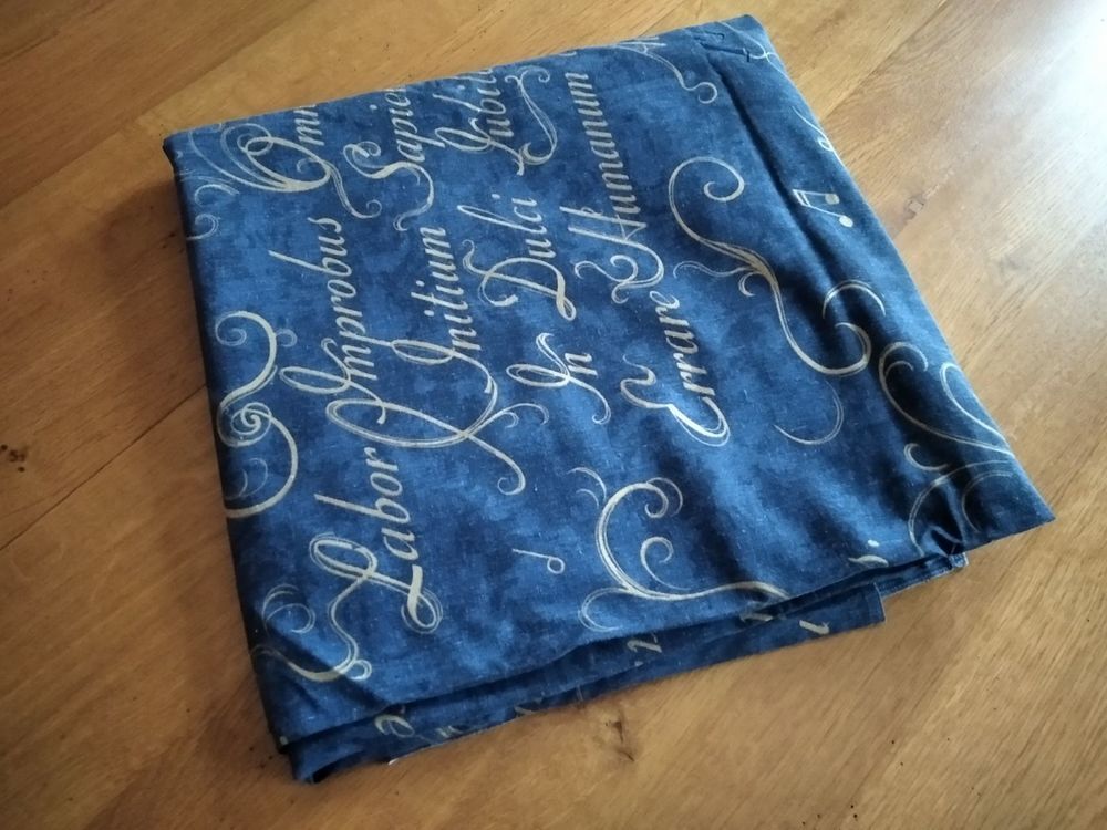 Coupons de tissu nappe bleu et or Dcoration