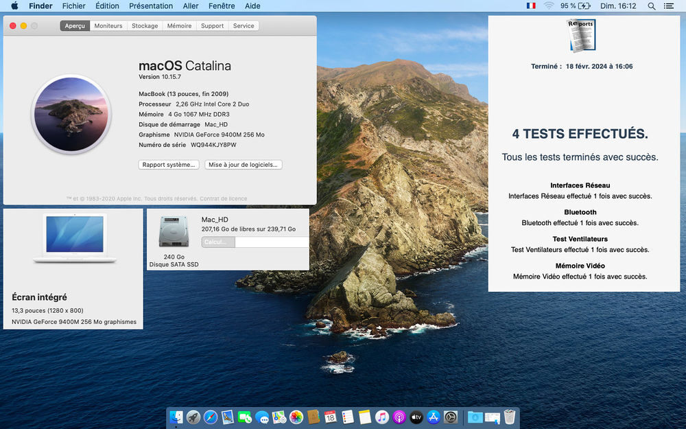Apple MacBook - 13&quot; (Blanc) - Core 2 Duo 2.26 GHz - RAM 8Go Matriel informatique