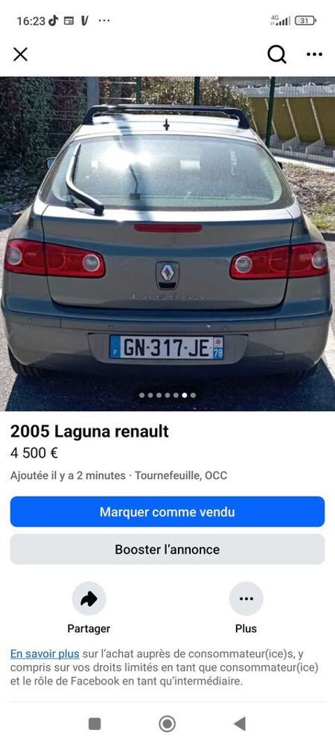 Renault Laguna II Laguna 1.9 DCI - 120 Dynamique 2025 occasion Toulouse-le-Château 39230