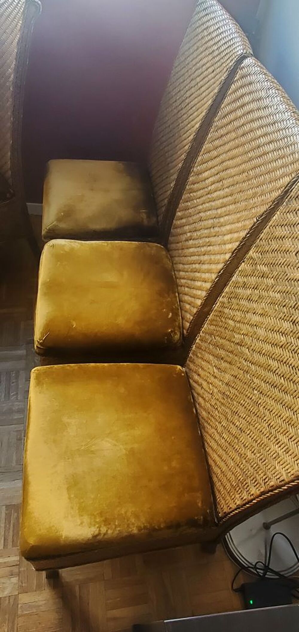 Belles Chaises assise Velours Or Meubles