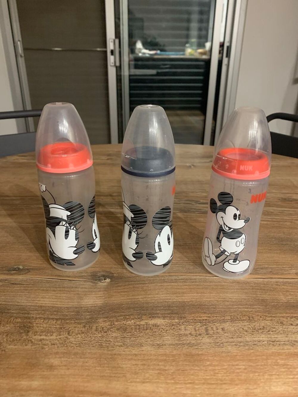 Lot de 3 biberons Nuk motif \'\' Mickey \'\' Puériculture
