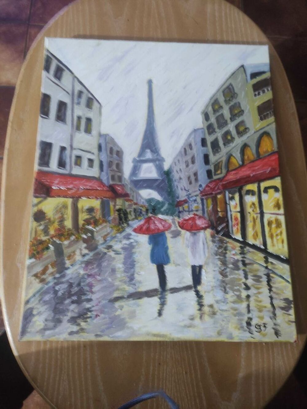 Tableau Paris sous la pluie Décoration