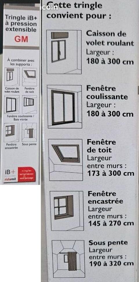 Tringle � rideau IB+ � pression extensible 10 Beauchamp (95)