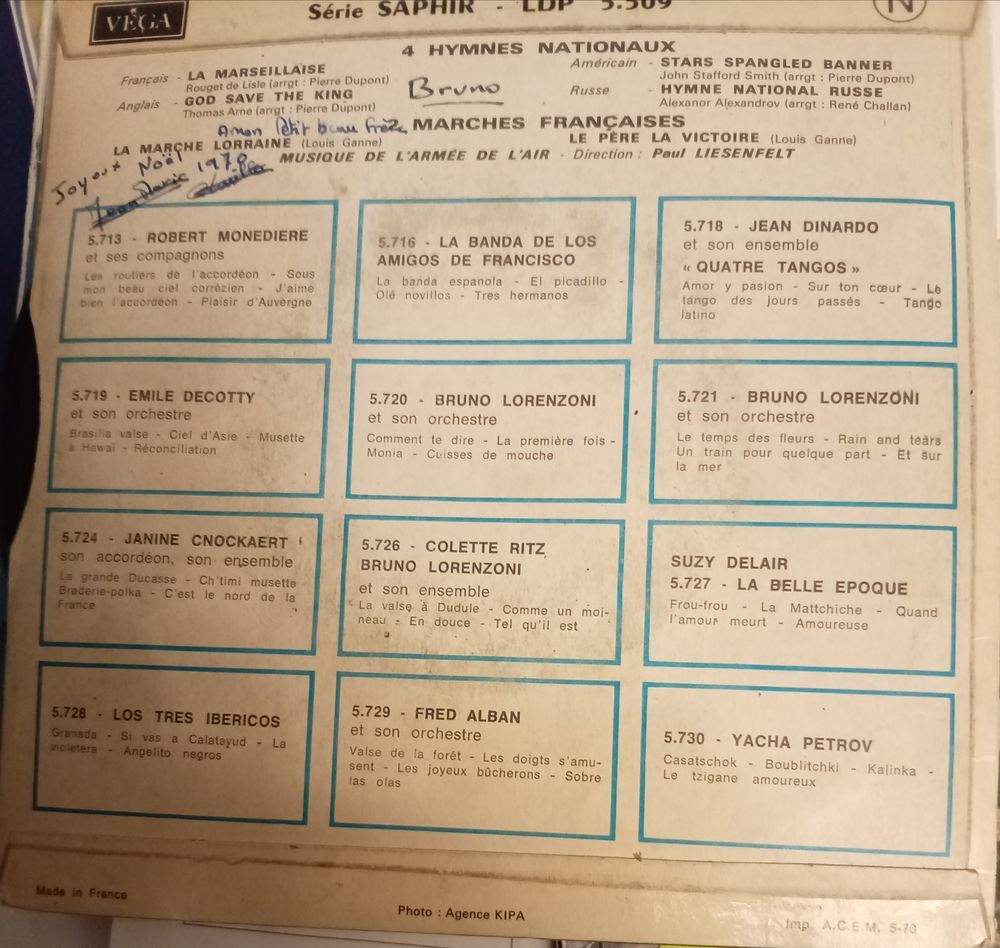 MUSIQUE MILITAIRE / 4 X DISQUES VYNIL 45 TOURS / CD et vinyles