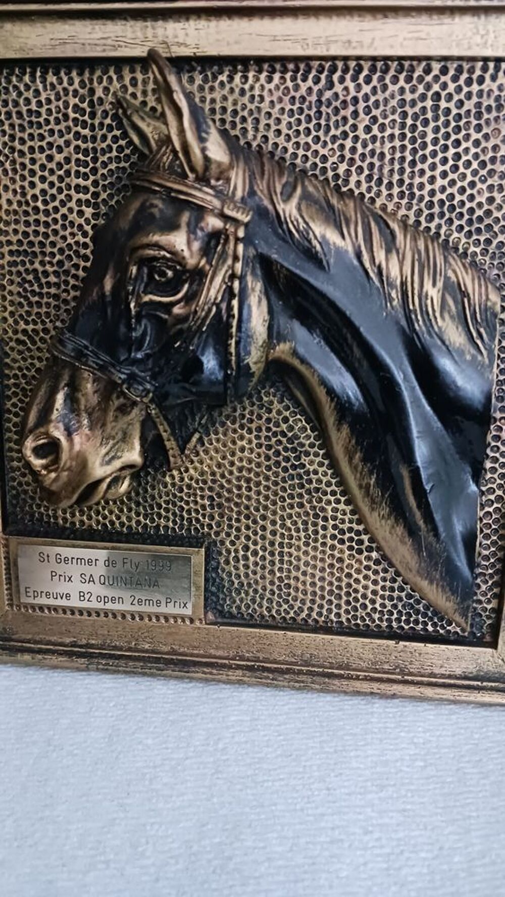 Troph&eacute;e de course de chevaux &eacute;quitation 2 &egrave;me prix Sports