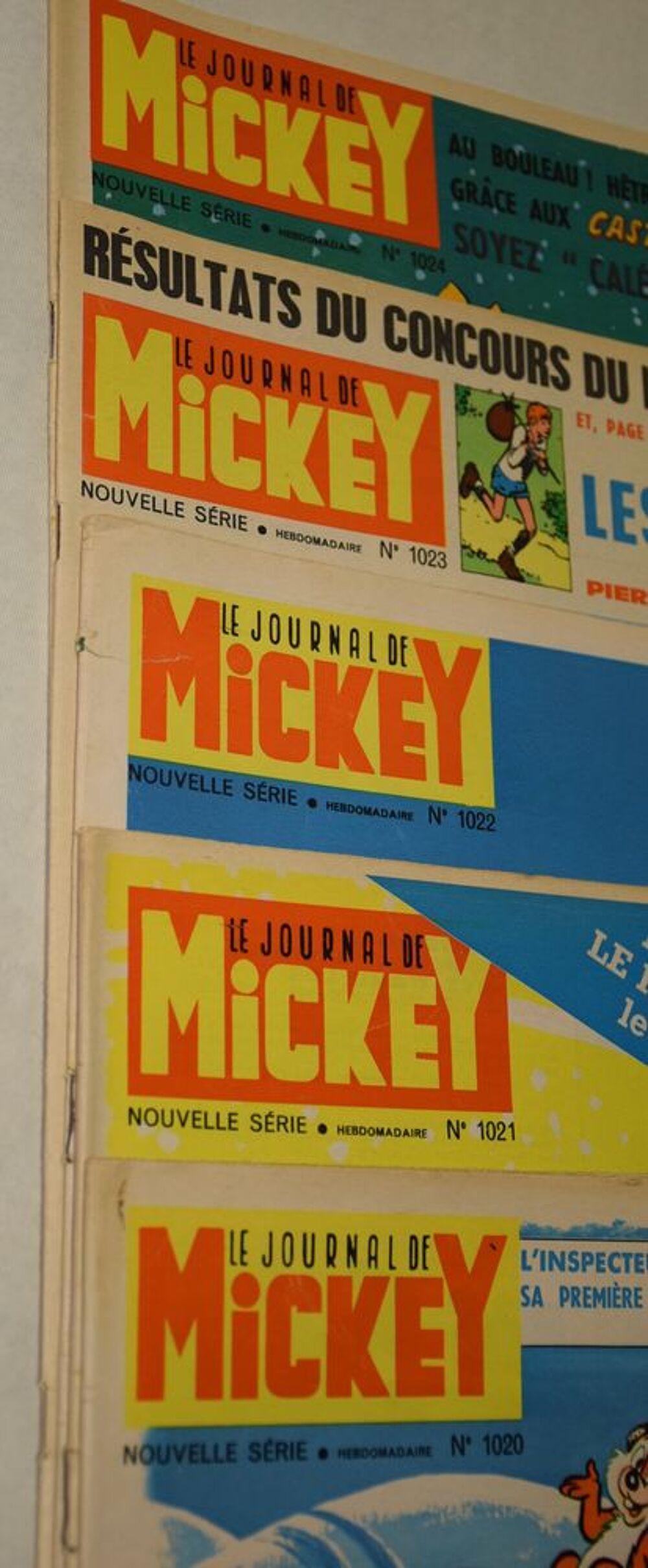  Le Journal de Mickey x 5 - 1972 - 1020 &agrave; 1024 Livres et BD