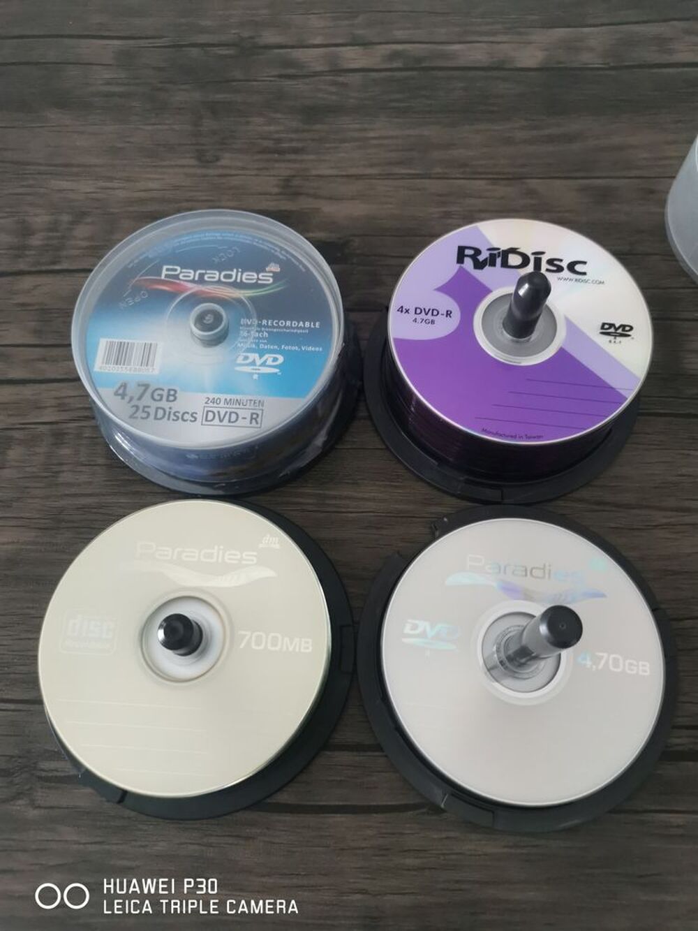 Paradies/Ridisc 65 DVD 4,7 GB 19 CD-R 700 MB DVD et blu-ray