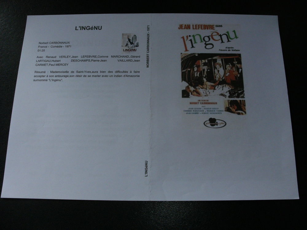 Film : " L ' ingenu " DVD et blu-ray