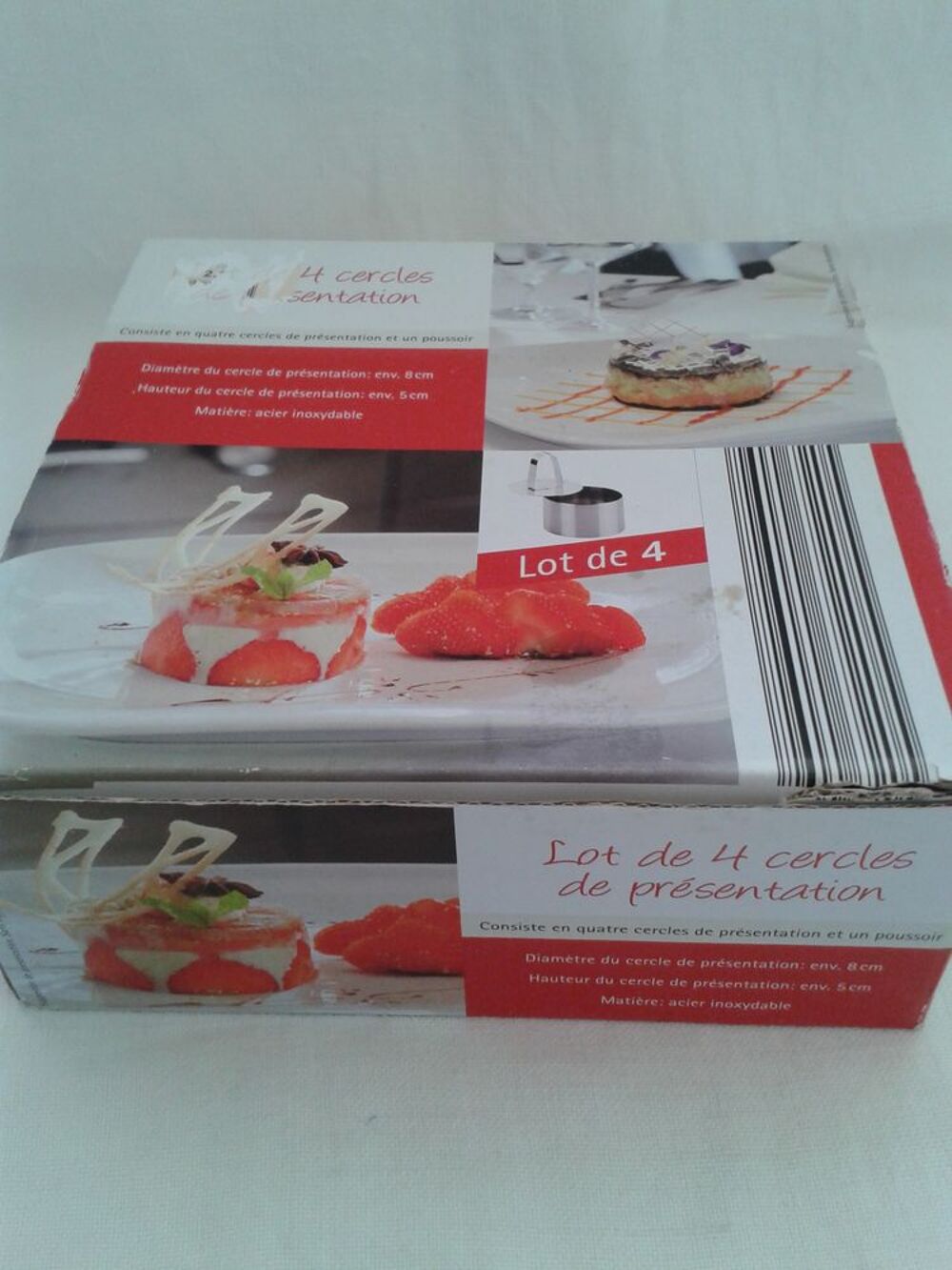 4 cercles de pr&eacute;sentation neuf avec poussoir Cuisine