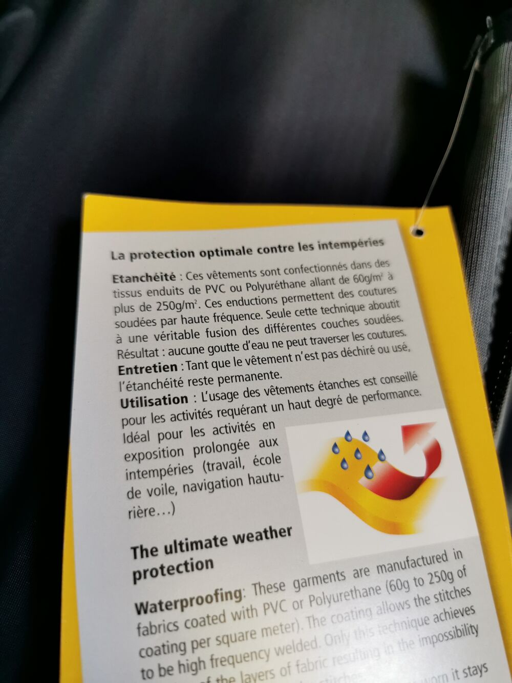 Ensemble de pluie travaux ext&eacute;rieurs Guy Cotten Sports