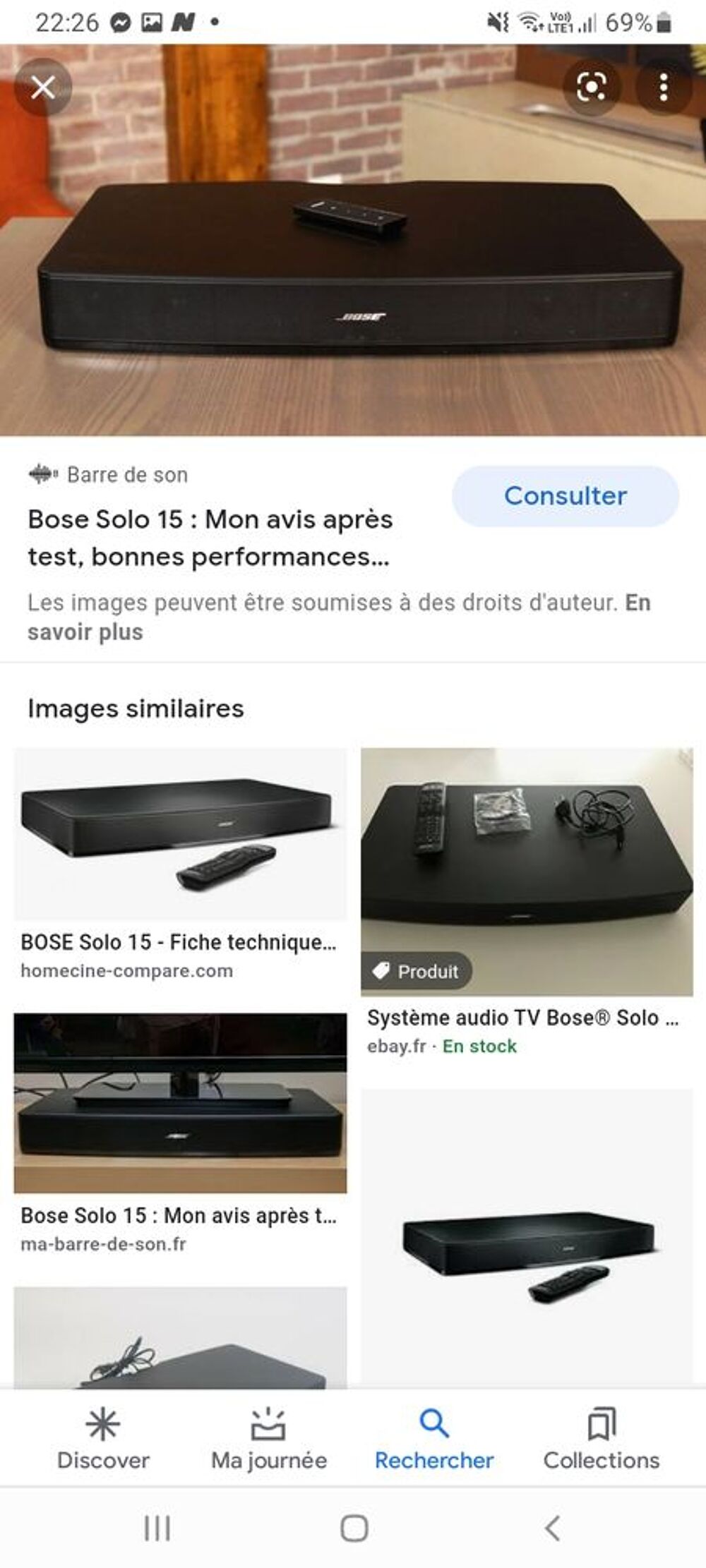 Barre de son Bose TV SOLO Audio et hifi