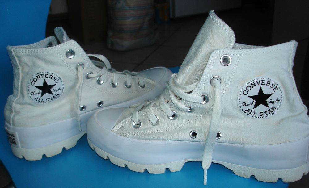 Baskets Converse All Star montantes semelles Compens&eacute;es T 38 Chaussures