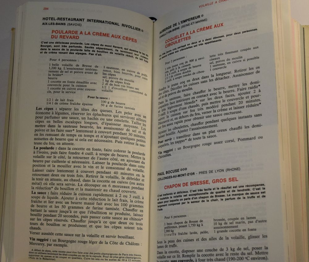 Recettes secr&egrave;tes des meilleurs restaurants de France 1972 Cuisine