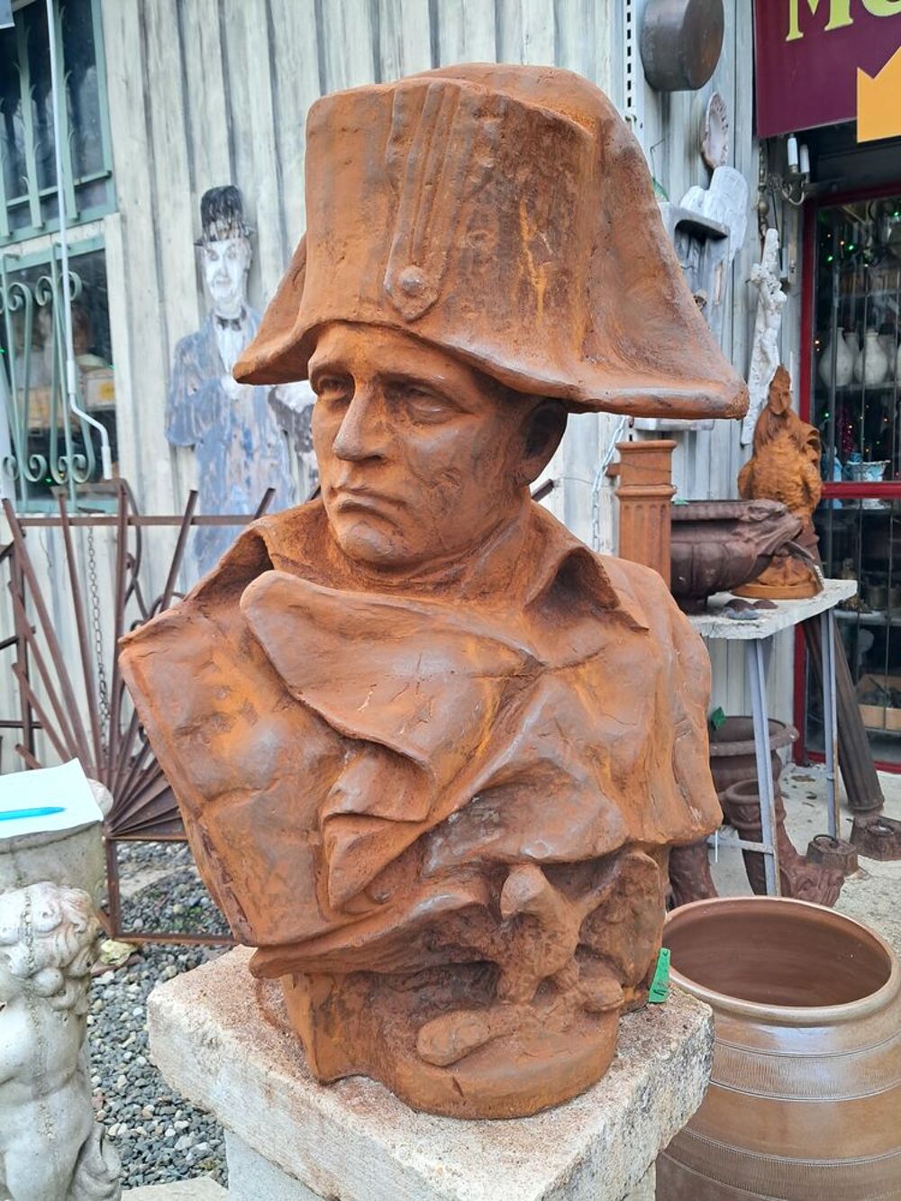 Statue, buste Napol&eacute;on en fonte Décoration