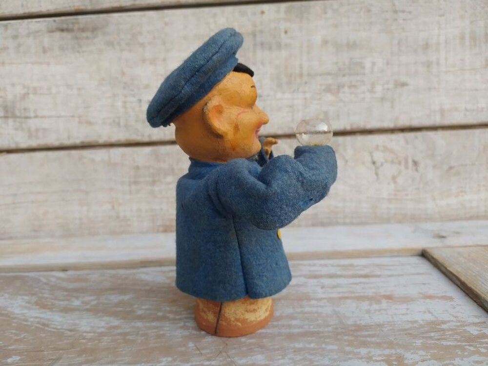 Ancien Marin Buveur Jouet Articul&eacute; Ressort Vintage 
