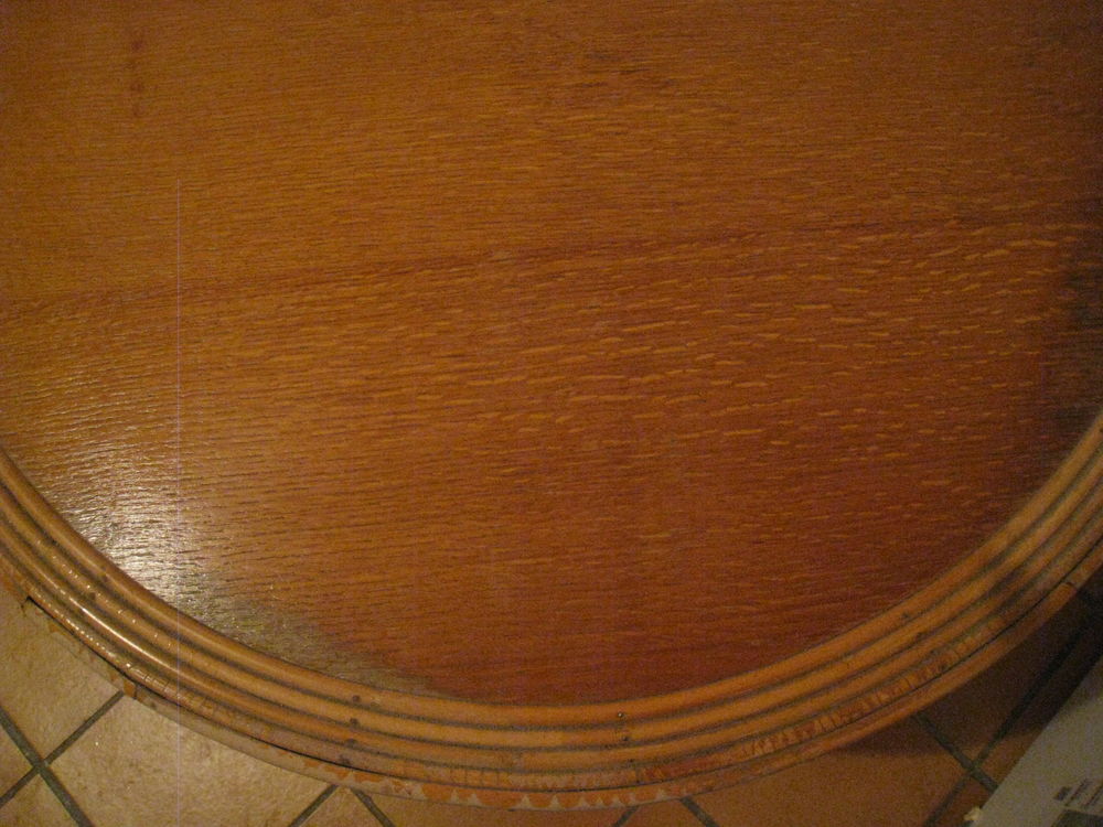 Table basse ronde en rotin 1964 Meubles