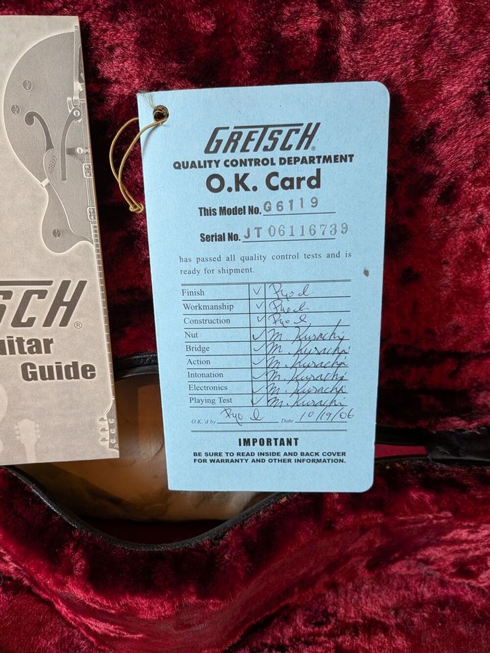 Guitare Gretsch G6119 Tennessee Rose 2006 Japan Terada ? Fil Instruments de musique