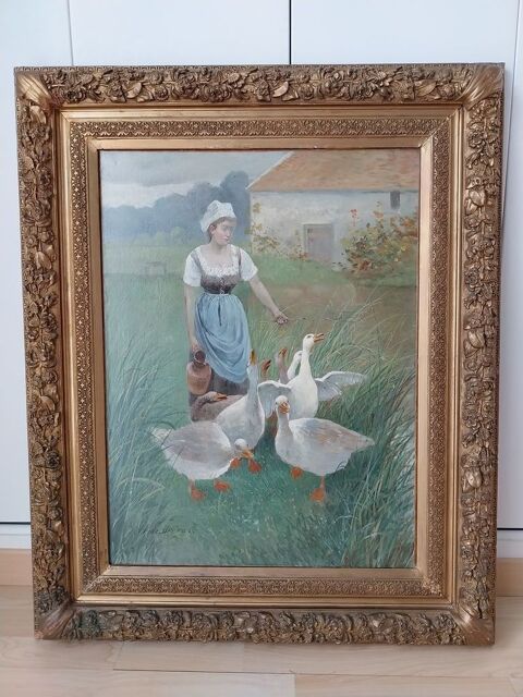 Tableau   La gardeuse d'oies ) 180 Brest (29)