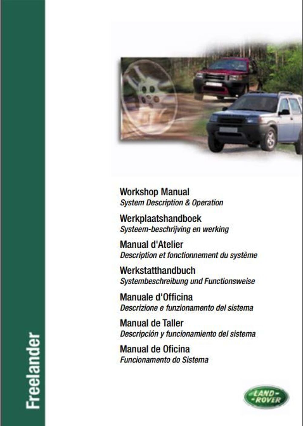 manuel d'atelier Land Rover Freelander 2 Livres et BD