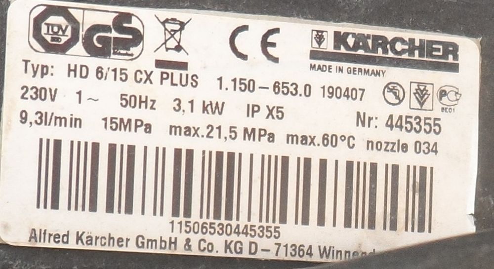 Je recherche un tuyau neuf pour mon Karcher pro HD615C 10m Bricolage