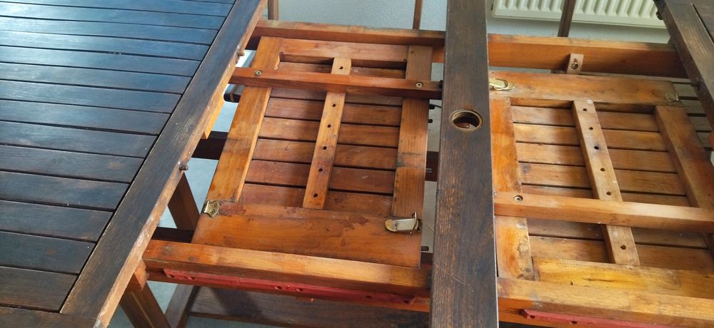 Table rallonge + 4 chaises et 2 fauteuils ext&eacute;rieur Jardin
