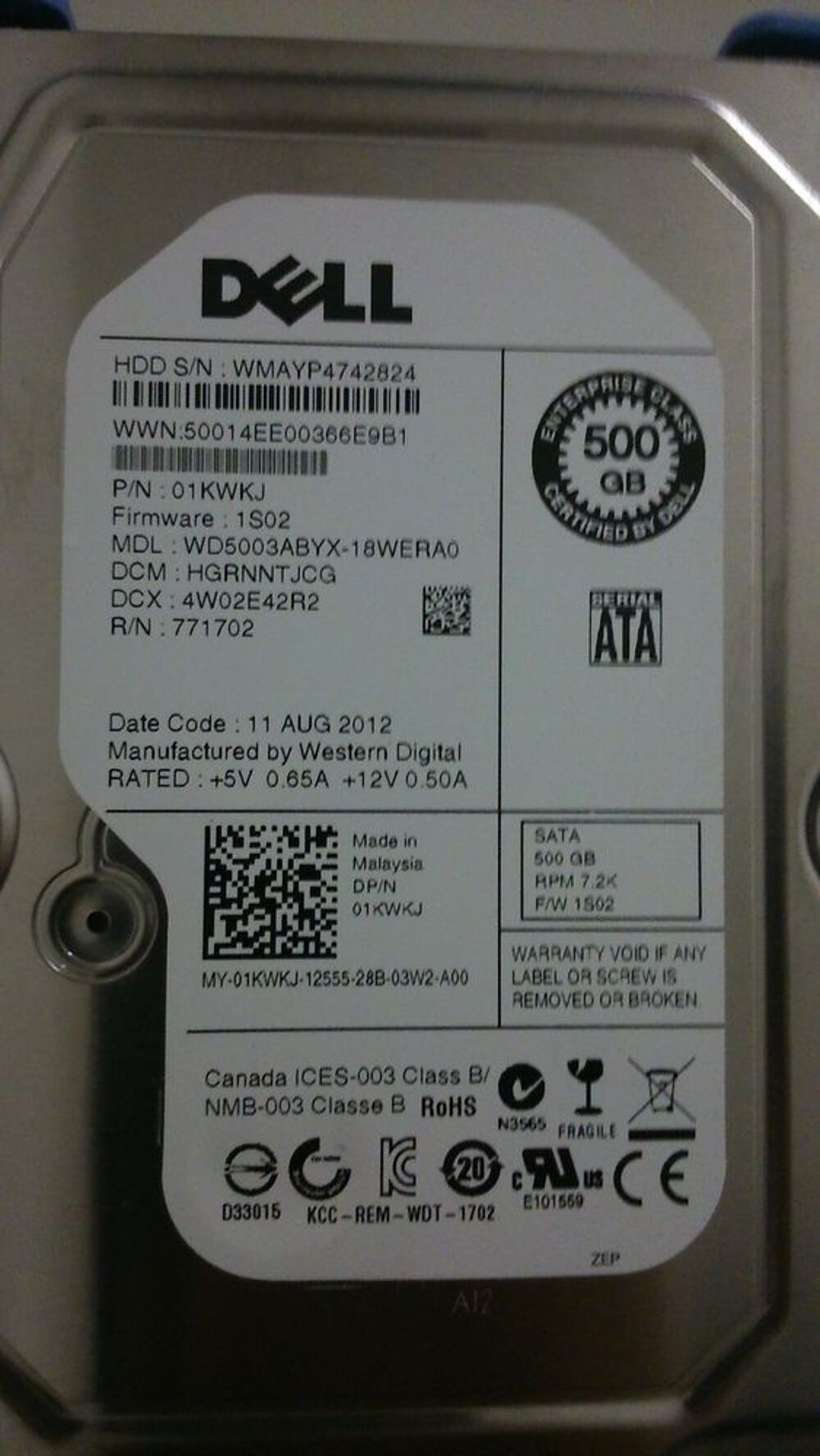Serveur Dell PowerEdge T310 E09S
Intel Xeon X3470 2.93 GHz Matériel informatique