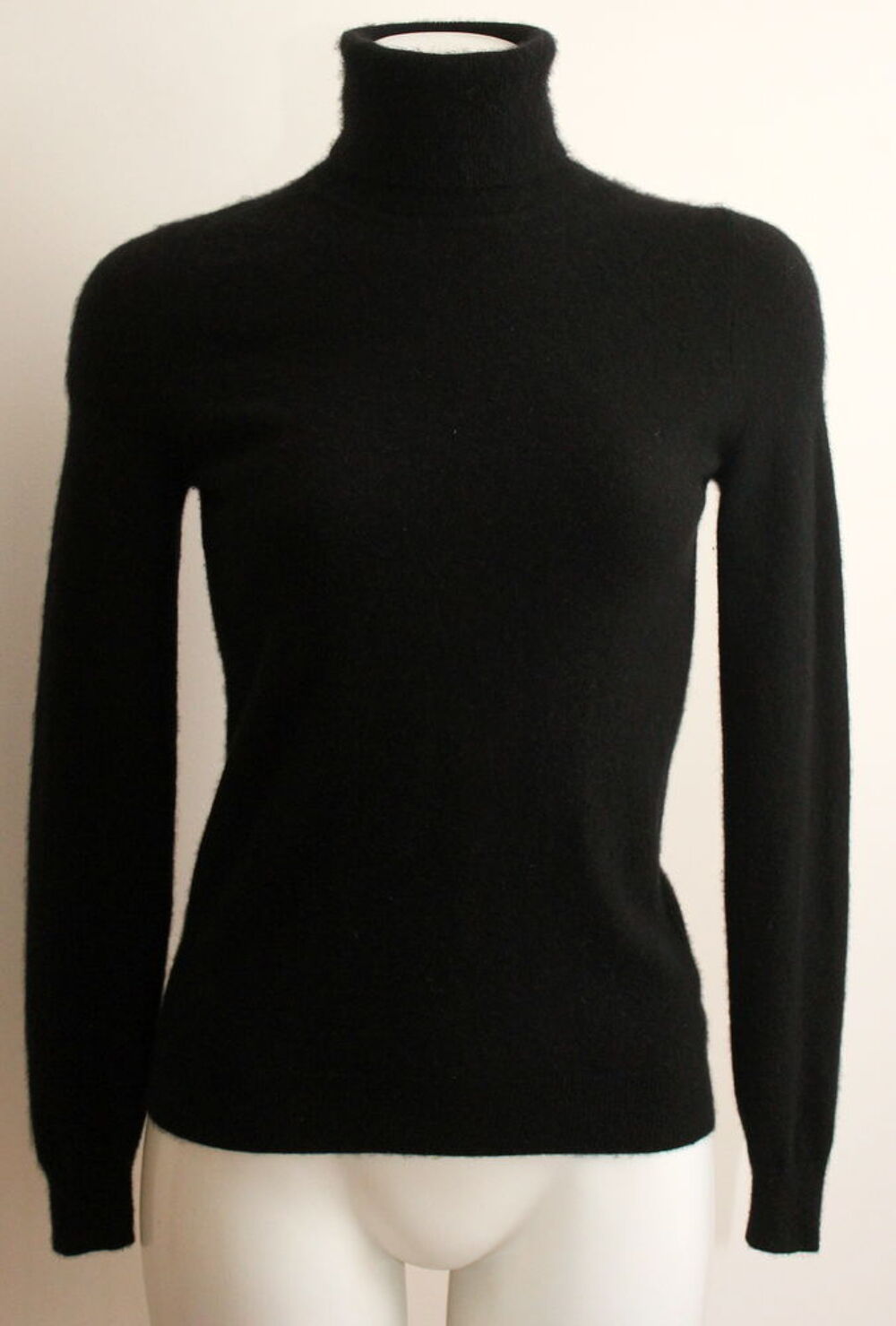 Pull col roul&eacute; cachemire noir ERIC BOMPARD T.S Vêtements