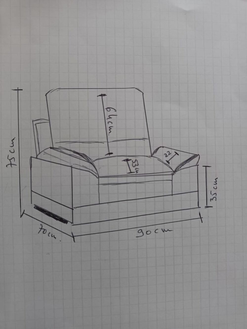 Fauteuil en Cuir Caramel Meubles