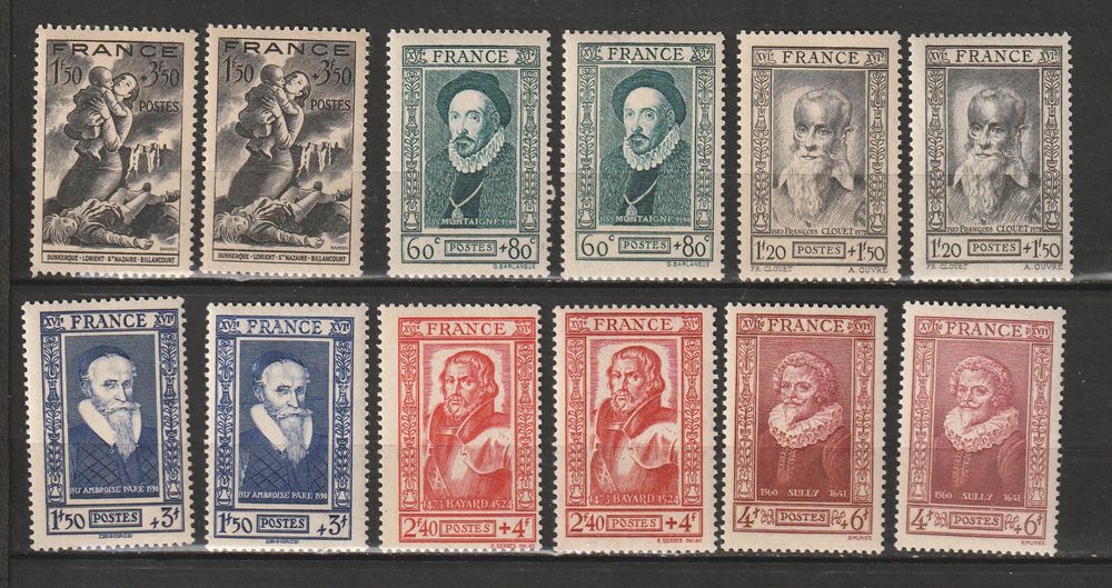 TIMBRES NEUFS** ANNEE 1943
