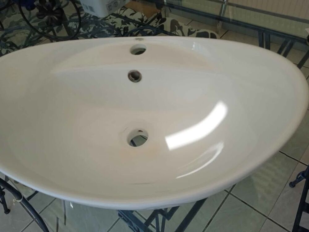 Lavabo de salle de bain forme ovale Bricolage