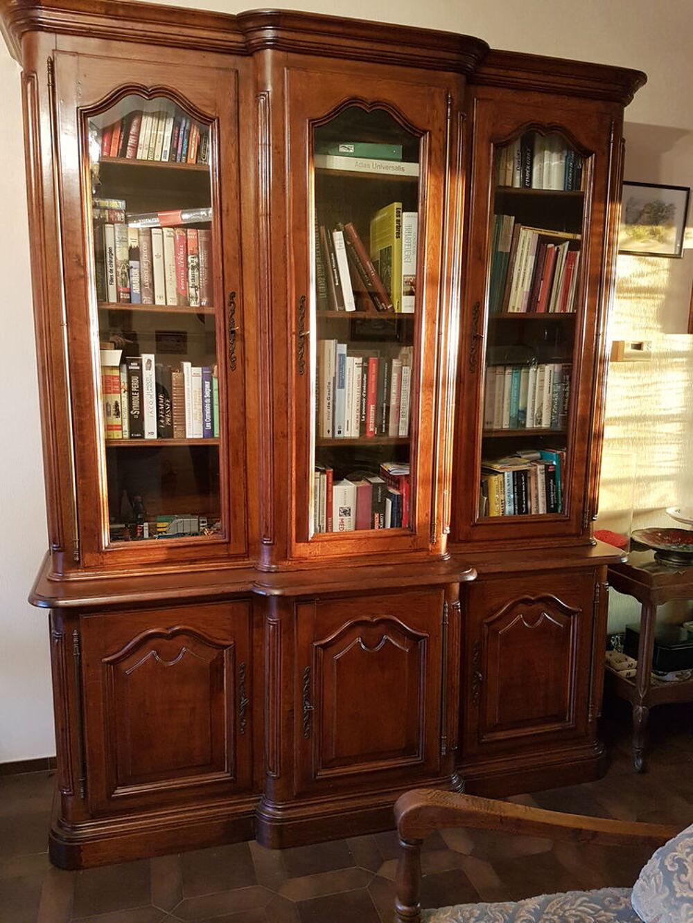 Biblioth&egrave;que en ch&ecirc;ne trois corps Meubles