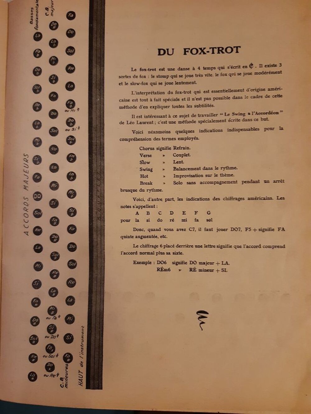 M&eacute;thode pour Accord&eacute;on Instruments de musique
